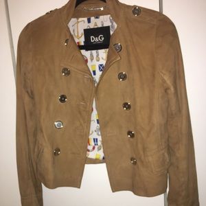 Dolce & Gabbana Cropped Suede Jacket Size 36/XS